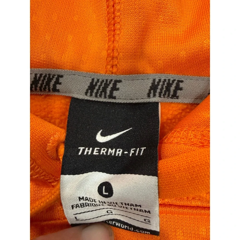 Nike Tennessee Volunteers Hoodie Mens Large Orange Therma-FIT Sweatshirt